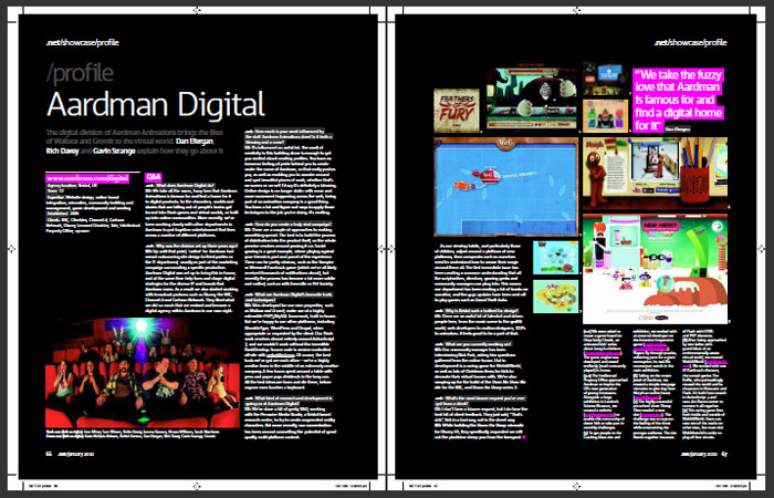 Aardman Digital .NET magazine profile