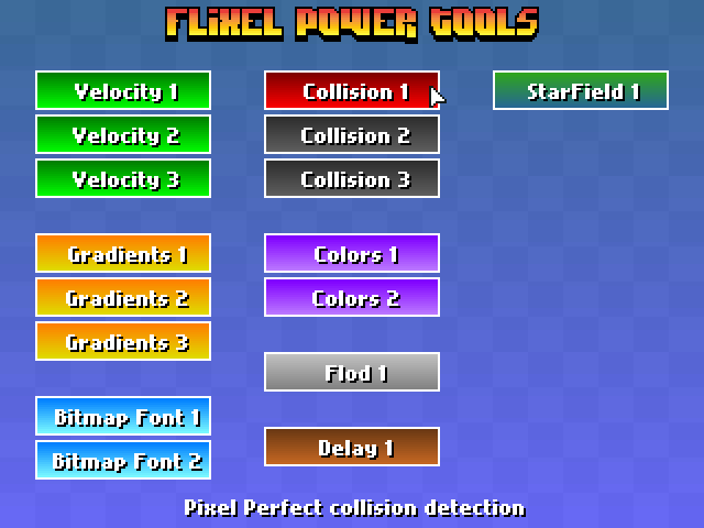 Flixel power tools menu