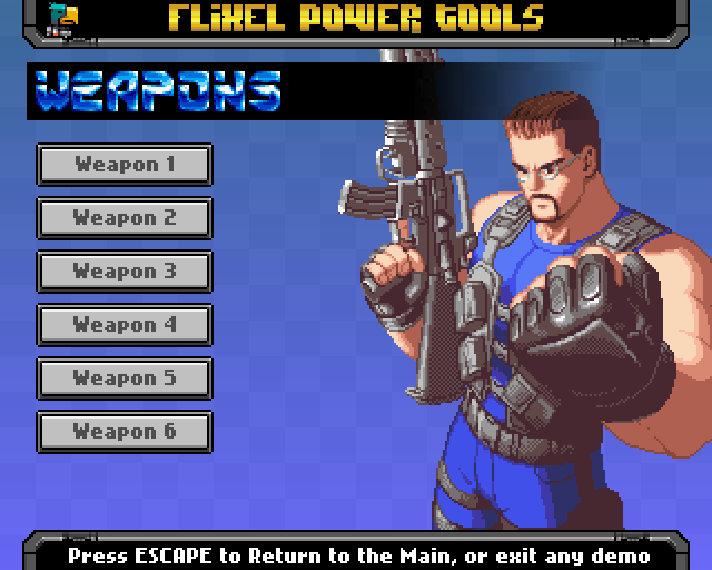 Flixel Power Tools FlxWeapon Menu Options